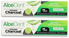 AloeDent Charcoal Fluoride Free Gel Toothpaste 100ml X 2 63.45 per litre