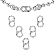 5Pcs Stainless Steel Lobster Claw Clasps Necklace Shortener Jewelry Connector