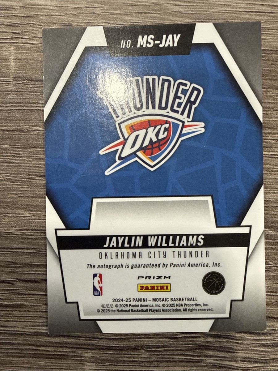 2024-25 Panini Mosaic - Scripts Jaylin Williams, Jaylin Williams