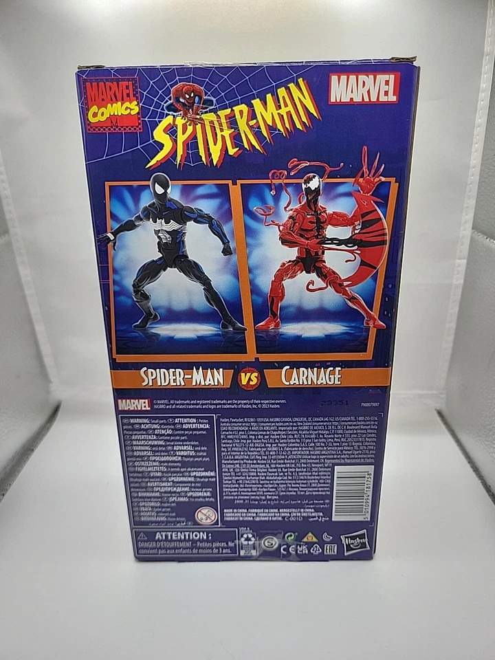 Hasbro Marvel Legends Spider-Man Symbiote vs Carnage комиксы VHS новый запечатанный - Изображение 3 из 4