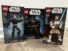 Lego Star Wars Buildable Figures Lot - Luke Skywalker, Darth Vader, Obi-Wan