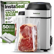 InstaSeal Food Vacuum Sealer Machine, Upright Vacuum Sealer Machine Allows