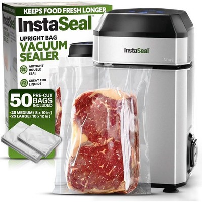 InstaSeal Food Vacuum Sealer Machine, Upright Vacuum Sealer Machine Allows