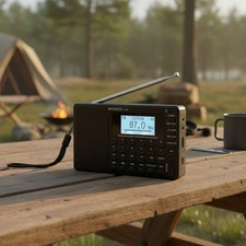 Portable Shortwave Radio Digital Tuner AM FM SW LW WB Radio Rechargeable