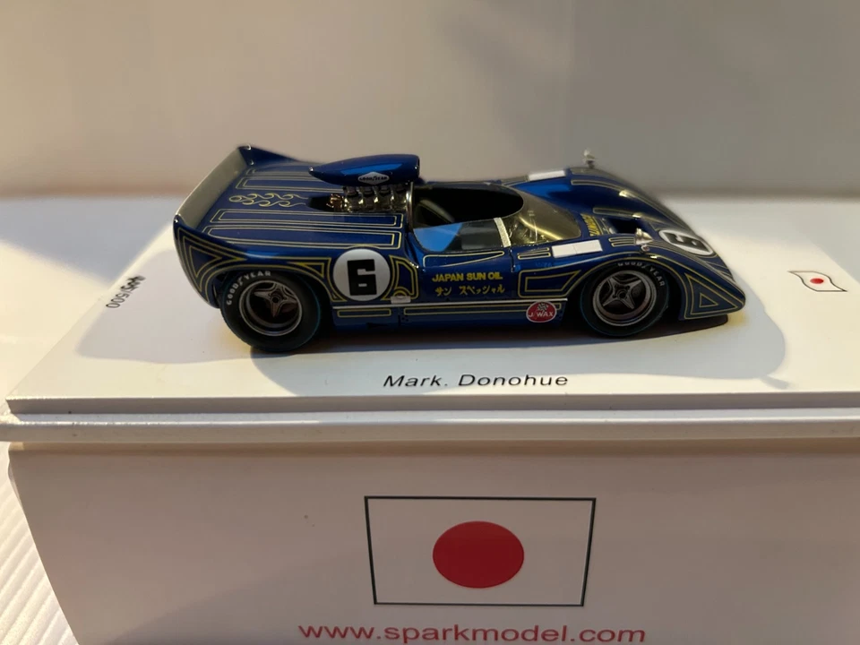 SPARK SJ018 McLaren M6 #6 Pole position Fuji 1968 Mark Donohue 1/43 Voiture - Photo 4/4