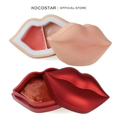 KOCOSTAR Rose Lip Mask & Peach Duo Bundle Korean Lip Care Hydrating Exfoliating