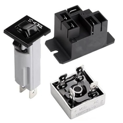 48V Charger Repair Kit Includes Relay Diode and Circuit Breaker Components