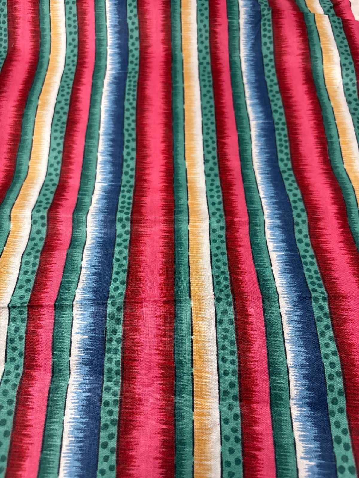 Givenchy Fabric 32"x54" Upholstery Multicolor Stripes Dotted Design thumbnail 10