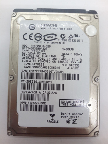 HITACHI *HTS545032B9A300* 320 GB * SATA HDD Notebook 2,5 Zoll #NFP1839