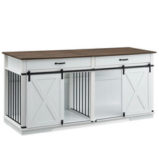 Door Large Dog Crate Furniture with 2 Drawers and Divider