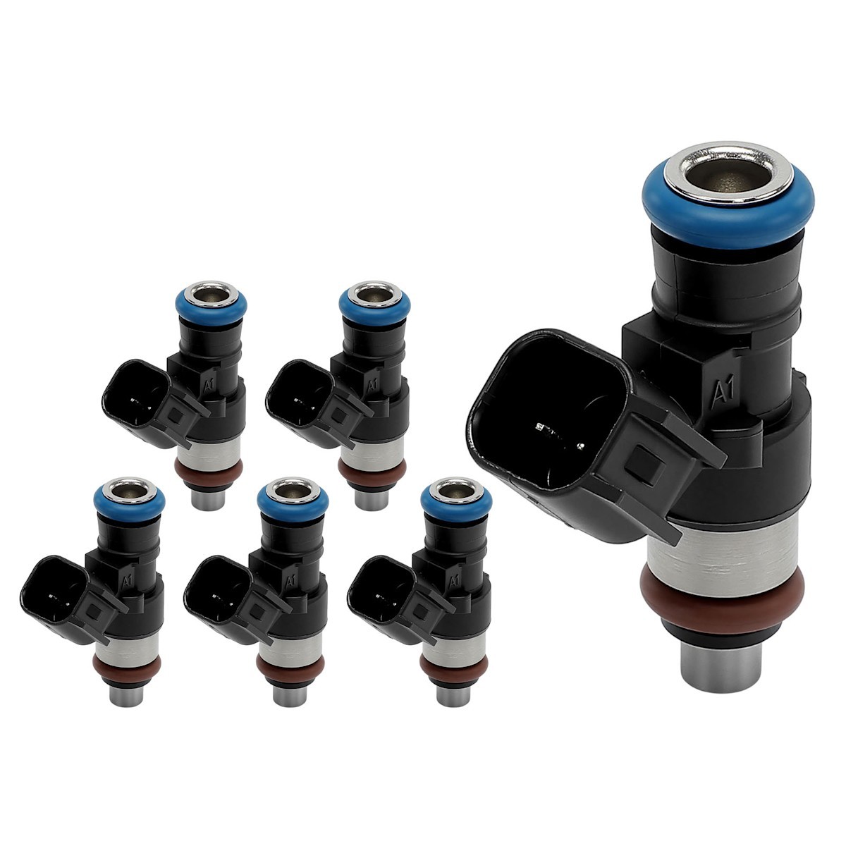 Set of 6 Fuel Injectors Gas Upper for F150 Truck Ford GT Lincoln Navigator F-150