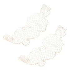  2PCS Fish Net Decorative: Nautical Decor Ocean Themed Wall Hanging Netting -