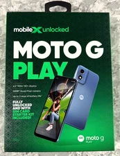 Mobile X Unlocked Moto G Play 6.5" 90hz HD+ Display 50MP Quad Pixel Camera - NEW