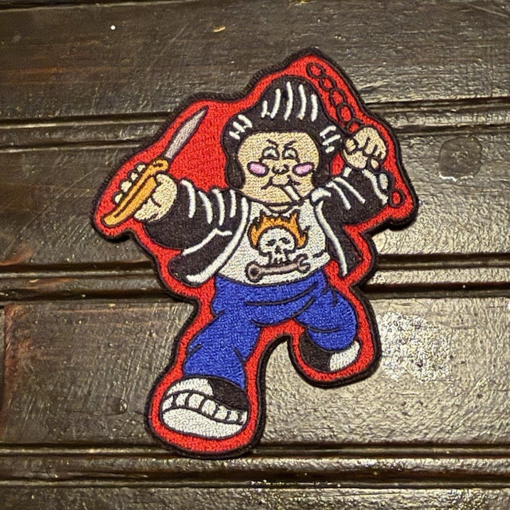 Gpk Greaser Greg Sew-On Patch Single for Jackets Jeans Bags Purses Crafts