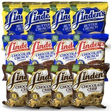 Linden’s Cookies – Butter Crunch, Chocolate Chip & Chocolate Crunch | 12 Pack Sn