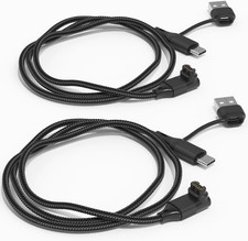 2 in 1 for Garmin Watch Charger Cable 3.3FT 2-Pack, USB Charging Cord with Type-