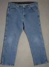 WD15415 ***WRANGLER*** REGULAR FIT STRAIGHT LEG BLUE JEANS 36X29 (msr 35"x28.5")