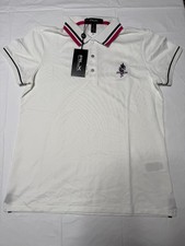 NWT WOMEN'S RLX RALPH LAUREN GOLF SHIRT - SIZE: MEDIUM - WHITE PINK M3.11