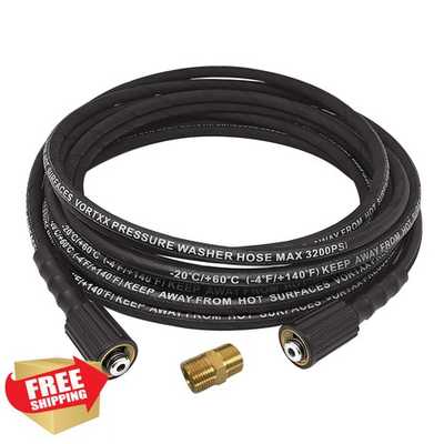 #ad Vortxx 25FT Pressure Washer Hose M22 15mm 3200 PSI Kink Resistant $54.99