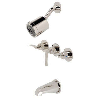 Kingston Brass KBX813.EFL Centurion Tub and Shower Trim Package - Nickel