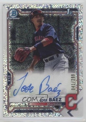 2021 Bowman Chrome Prospect Speckle Refractor 41/299 Jose Baez #CPA-JB Auto 0c6