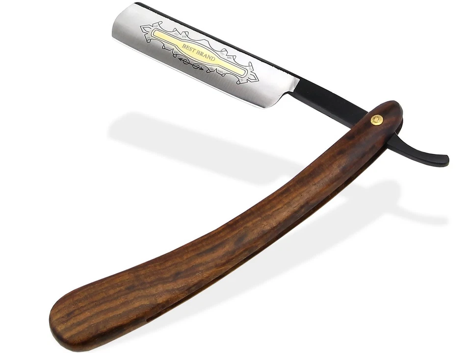 Rasiermesser Goldätzung Hohlschliff + Schleifpaste aus Solingen Set-Angebot - Bild 1 von 4