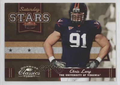 2008 Donruss Classics Saturday Stars Silver /250 Chris Long #SS-5 Rookie RC 11y7