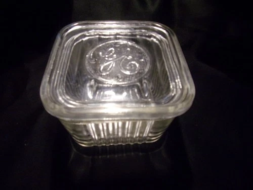 Vintage General Electric Refrigerator Bowl  - Federal Glass GE advertising