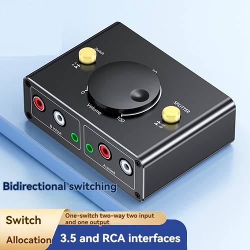 Interruttore bidirezionale da 3,5 mm a interruttore audio 1 in 2 out o 2 in 1 out2394 - Foto 8 di 10