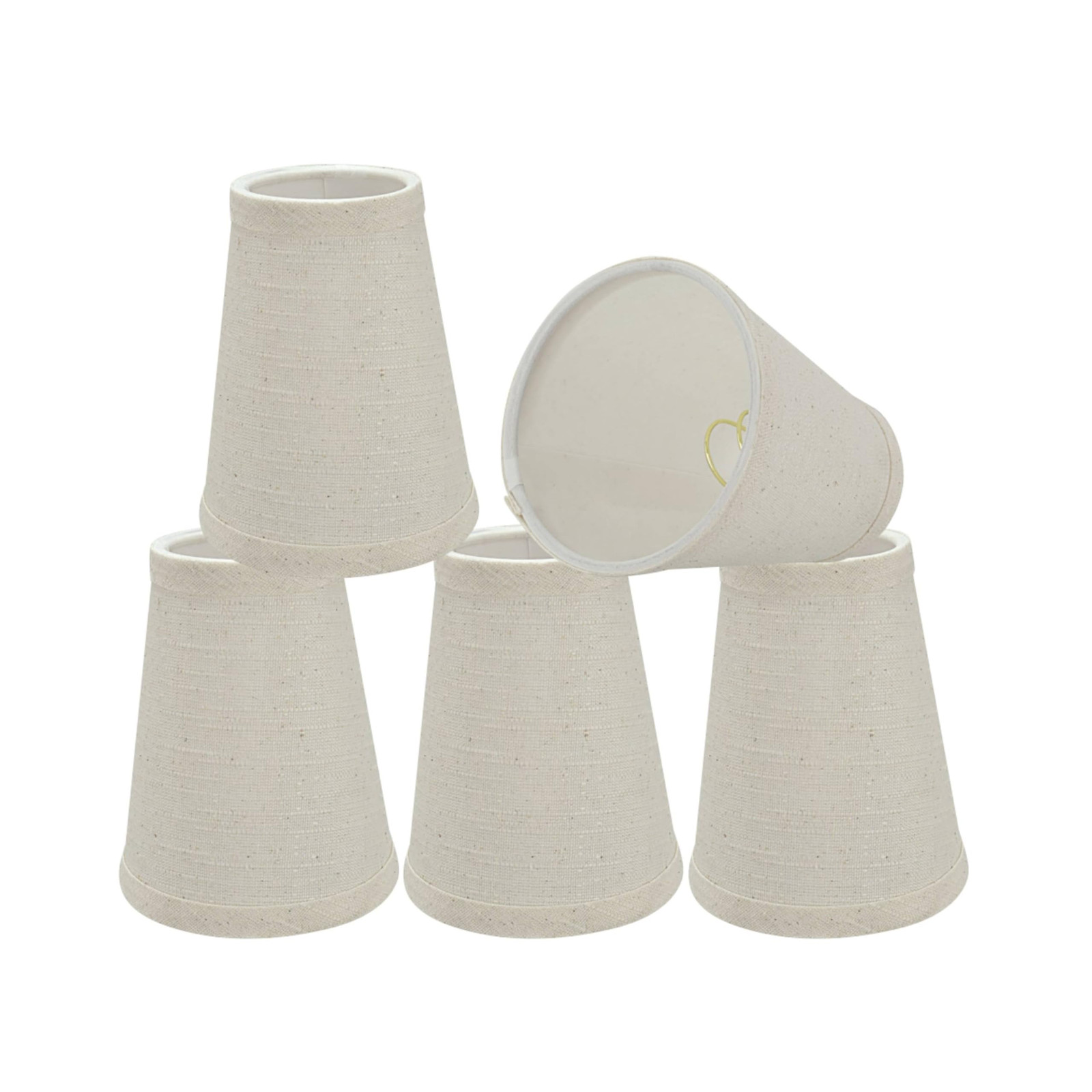 Aspen Creative 32663-5 Small Hardback Empire Shape Chandelier Clip-On Lamp Sh...