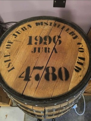 Original Oak Whisky Barrel Cabinet (1996 Jura)   Rustic Bar Furniture   Upcycled