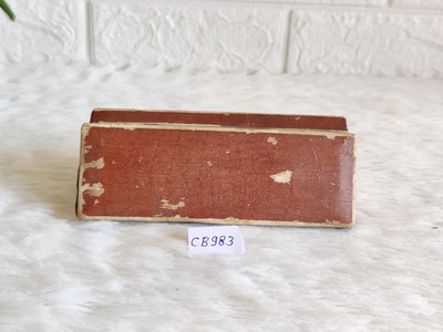 Vintage Braune Weiß Uhr Werbe Leere Dekor Karton Verpackung CB983