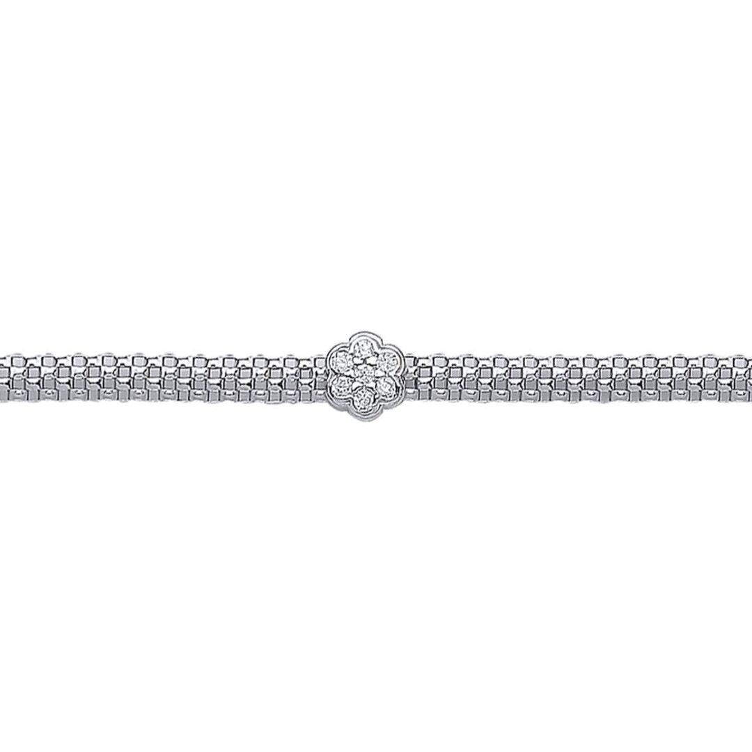 Silver Jewelco London CZ Correanna Daisy Bracelet