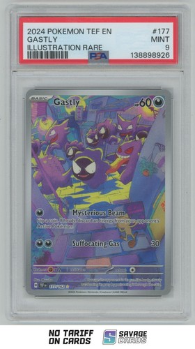 2024 Pokemon Temporal Forces Illustration Rare Gastly PSA 9 #177/162