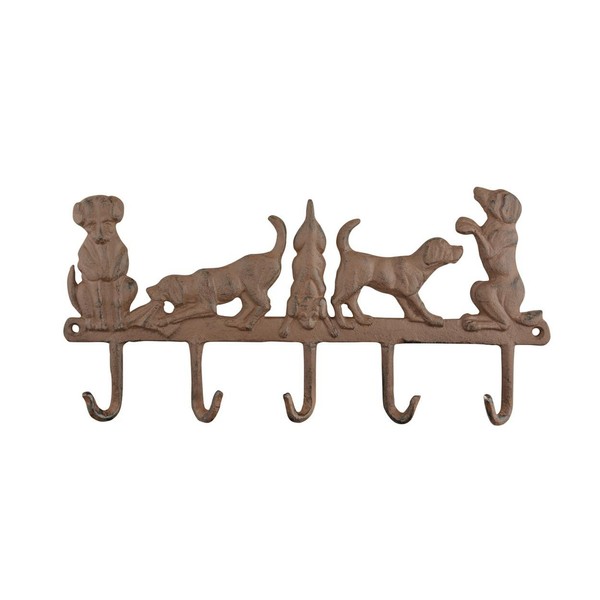 Kleiderhaken Garderobenhaken Wandhaken Aus Gusseisen 36X18 Cm Hunde Vintage-image