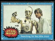 ⭐ 1977 Topps Star Wars Series 1 Luke C3PO Searching for the little droid #19 NM