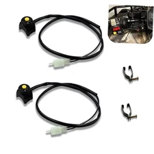 2 PCS Motorcycle Kill Stop Switch, Motorbike Handlebar Control Switch, Horn 