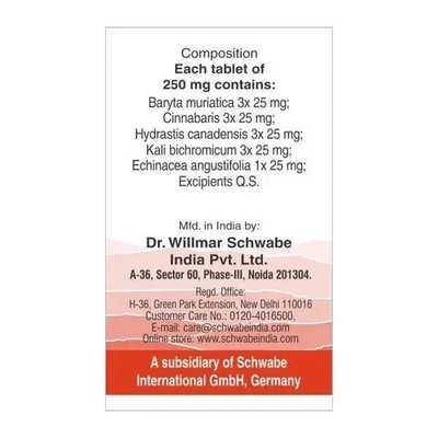 Dr Willmar Schwabe Alpha SH Tablets 20g Pack of 3 | Natural Sinus Headache