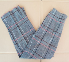 Vintage 70  s Knit Gray Plaid Pants Womens Pants Jantzen Pull On Small