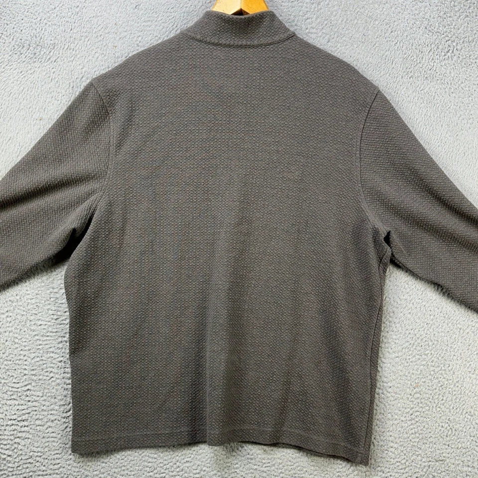 Sudadera Southern Tide Tide To Trail Para Hombres 2XL Gris Seersucker Cuarto Cremallera Logo Foto 2 de 4