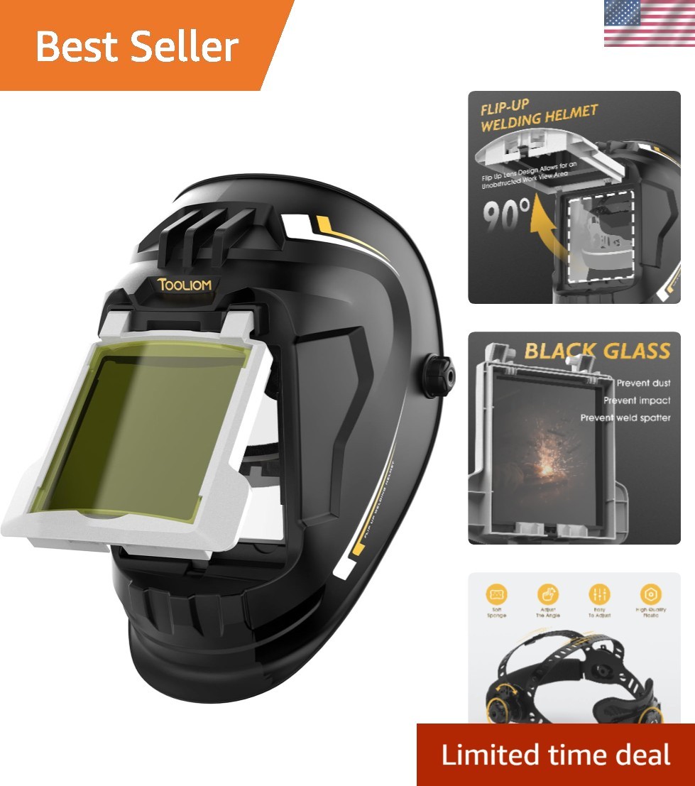 Elegant Flip Front Welding Helmet with Shade 10 Protection - Adjustable Comfort