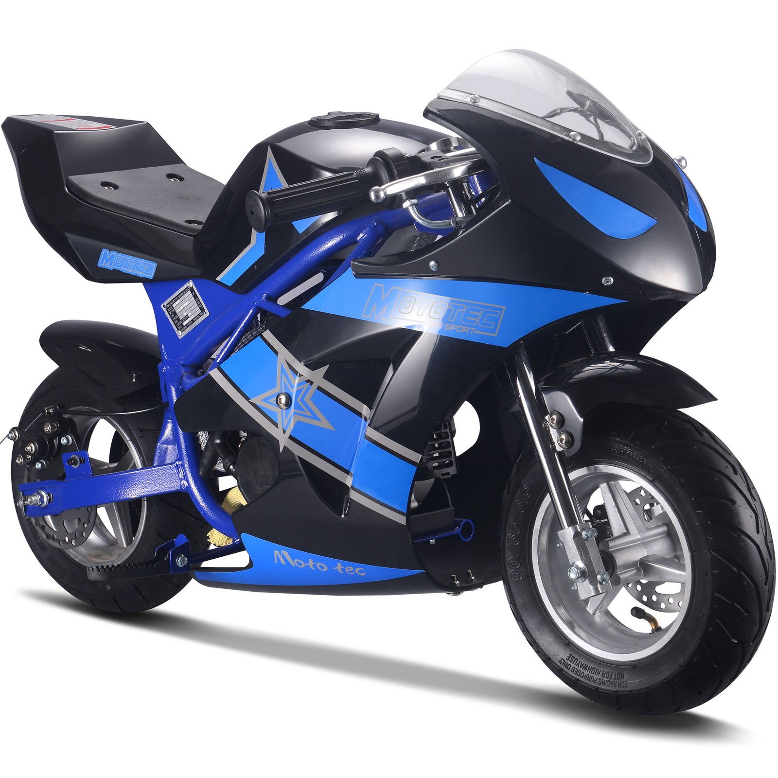 MotoTec GT Gas Pocket Bike 49cc 2-Stroke Blue MotoTec Bike