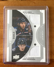 2017-18 Upper Deck Premier Duals Material /99 Seth Jones Zach Werenski PD2-JW