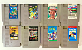 Nintendo NES 8 Game Lot UNTESTED Athletic World w/ Manual Commando Skate