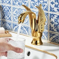 Gold Waschtischarmatur Badarmatur Wasserhahn Waschbecken Einhand Mischbatterie