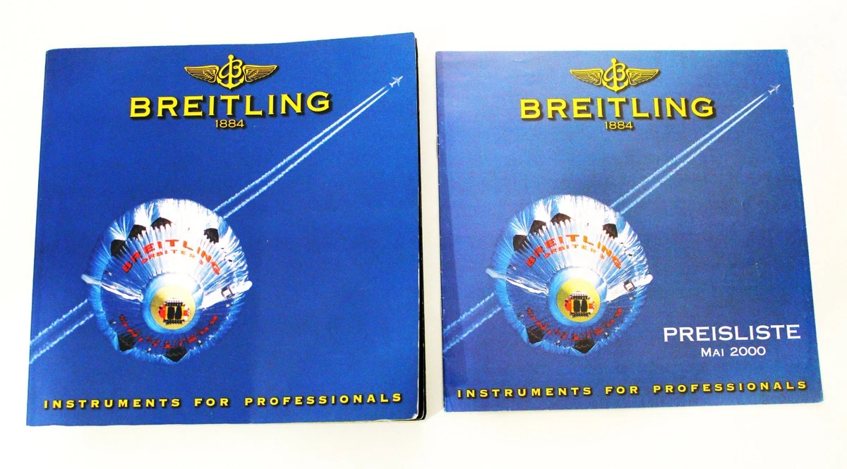 Catálogo de relojes Breitling 1884 - con lista de precios 2000