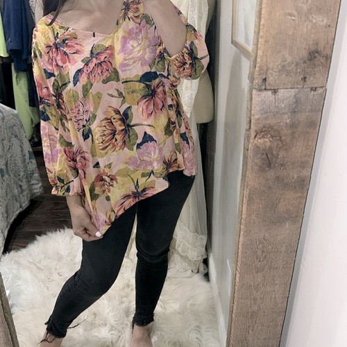 Terra & Sky Pink floral tropical Blouse size 2X - Picture 3 of 6
