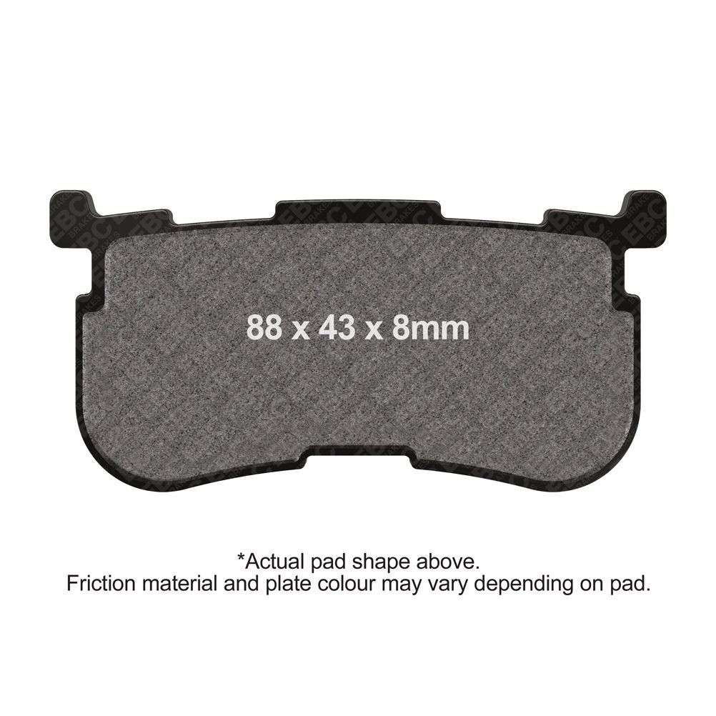 EBC HH Brake Pad (INC HARDWARE) Rear Right for HD FLHTCUTG Tri Glide Ultra 14-19