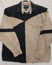 Vintage Wrangler Pearl Snap Western Shirt Sz XL Color Block