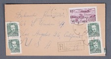 MayfairStamps Poland 1953 Lachowo Registered to Los Angeles CA Cover aaw_56191